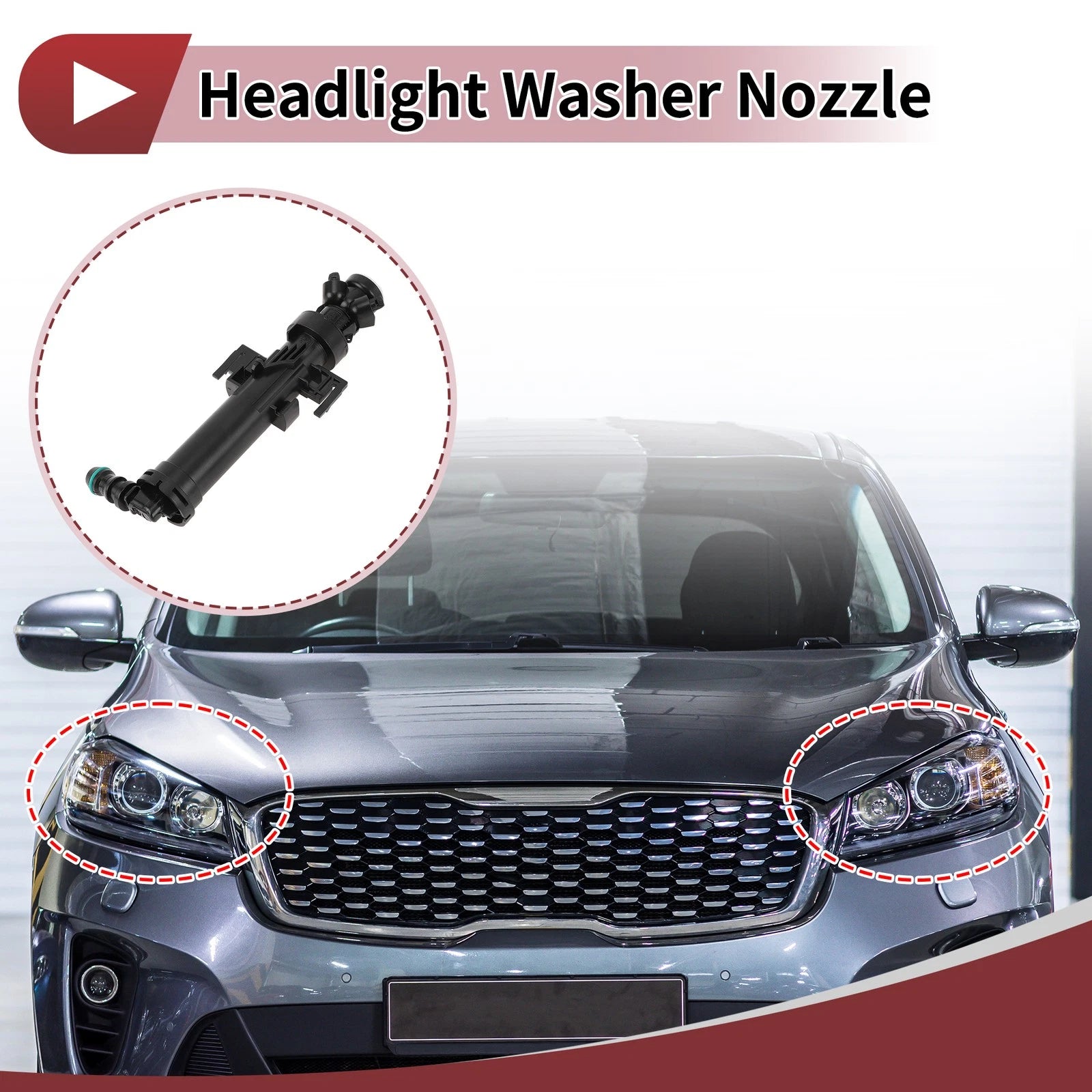 Front Headlight Washer Nozzle Replacement Driver Side for Audi Q5 (2009–2017)