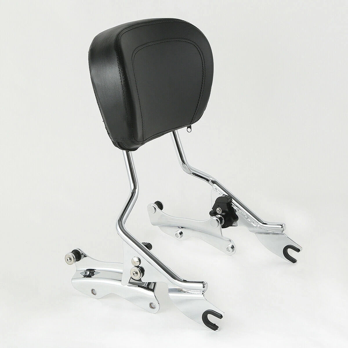 Chrome 4 Point Docking Kit Backrest Sissy Bar Pad for Harley Touring (2014–2023)