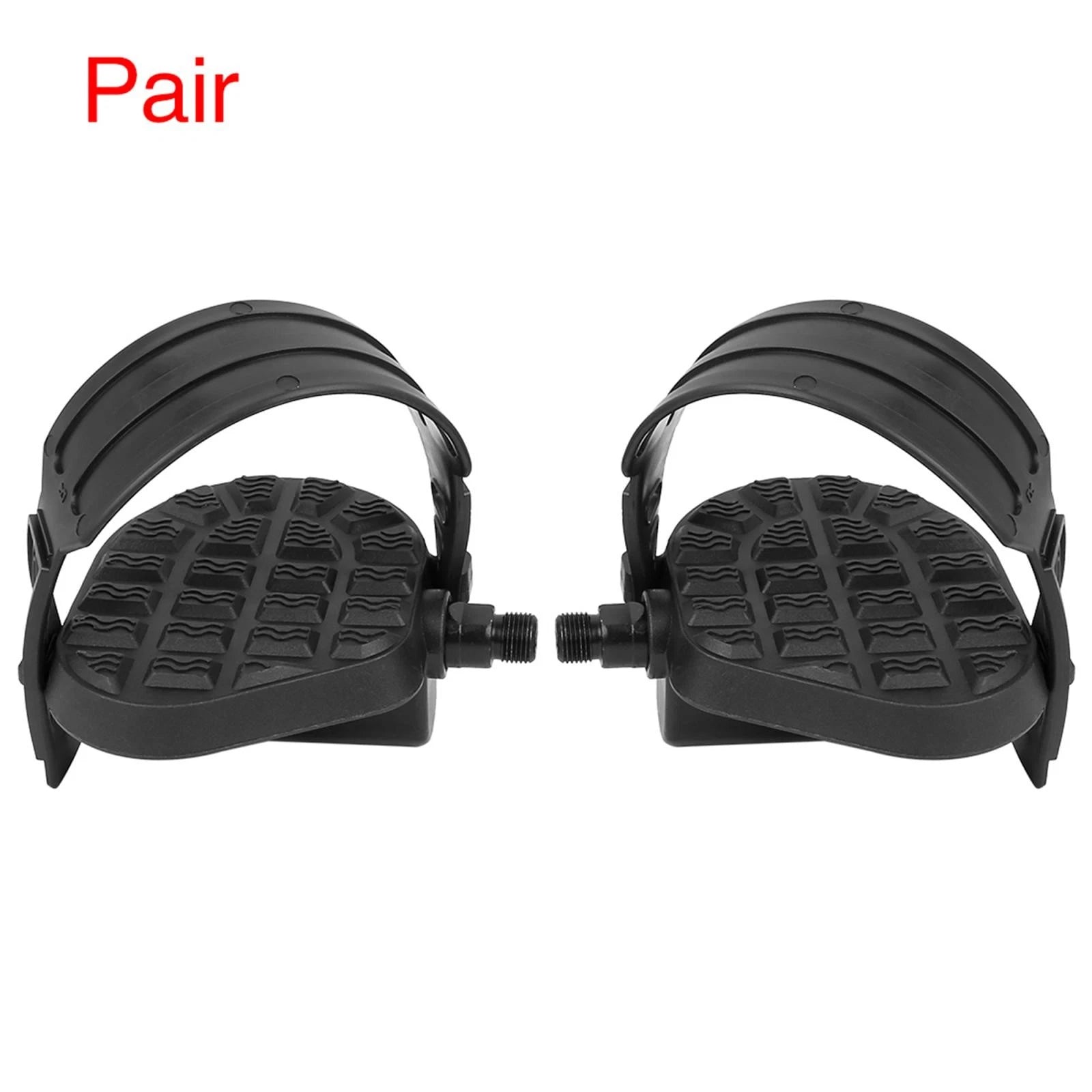 Bicycle Pedals 9/16 Platform Non Slip with Straps for All Bikes (Universal)