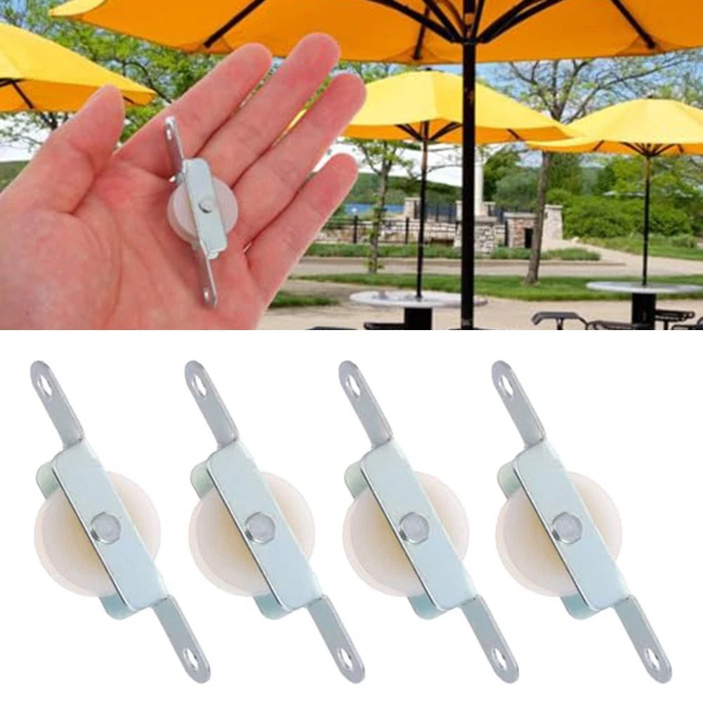 4X Parasol Rope Pulley Bracket for Patio Umbrellas (Easy Install)