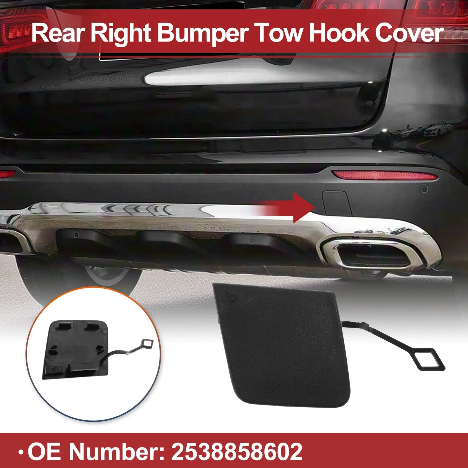 Tow Hook Cover Cap Replacement for Mercedes-Benz GLC300 (2020–2024)