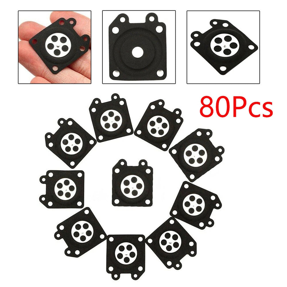 80Pcs Carburetor Diaphragm Gasket for Walbro (95-526, 95-526-9, 95-526-9-8)