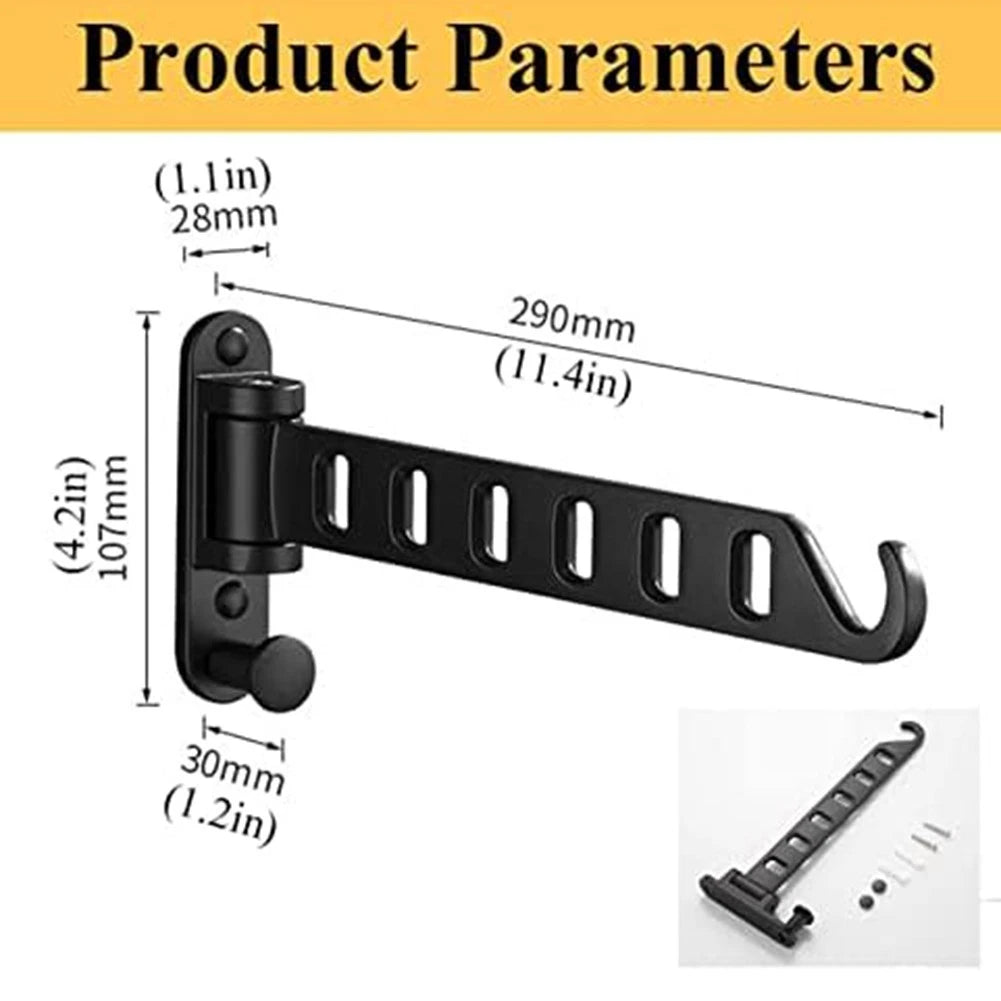Space Saving Foldable Clothes Drying Rack Wall Mounted (No Drilling)