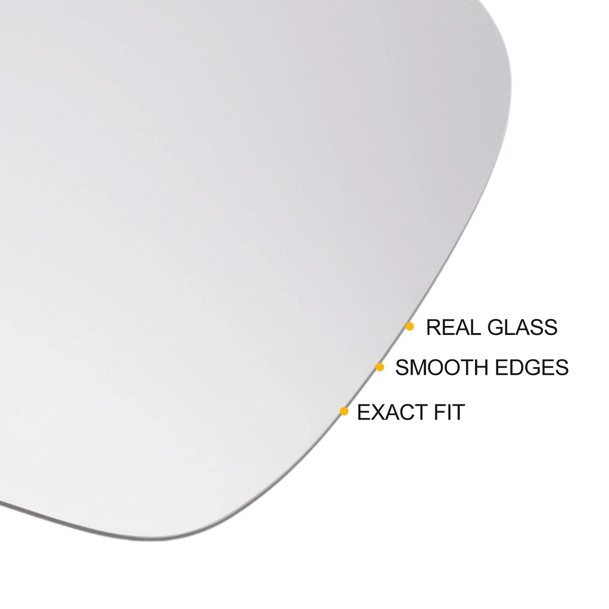 Left White Heated Mirror Glass for SEAT Altea (2007–2018)
