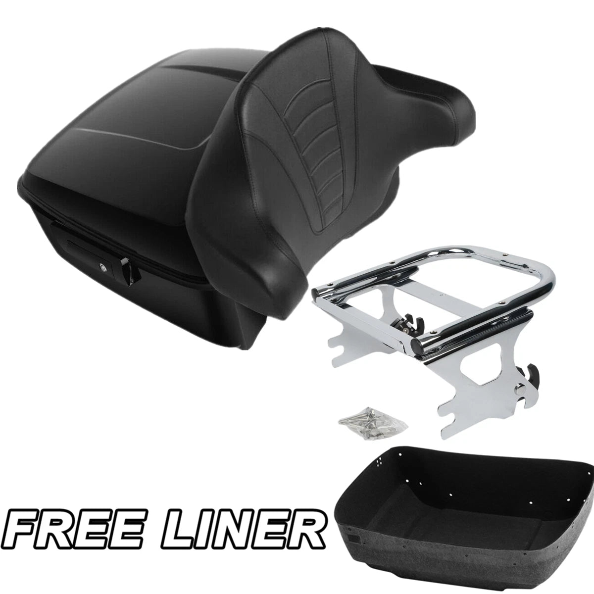 Trunk Backrest Pad Mount Rack for Harley Touring Models (1997–2008)