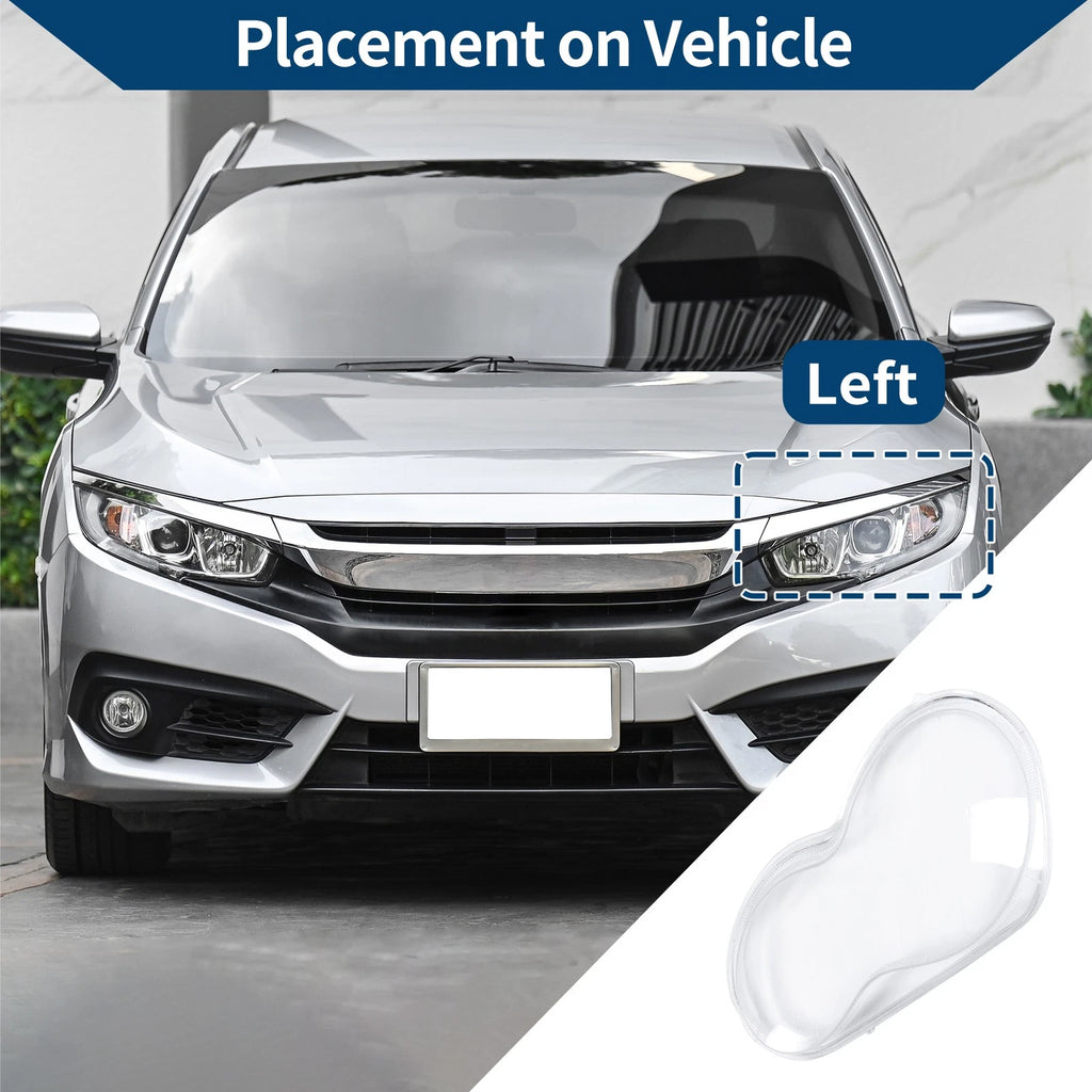 Front Left Headlight Lens Cover Replacement for Mercedes-Benz (2010–2016)