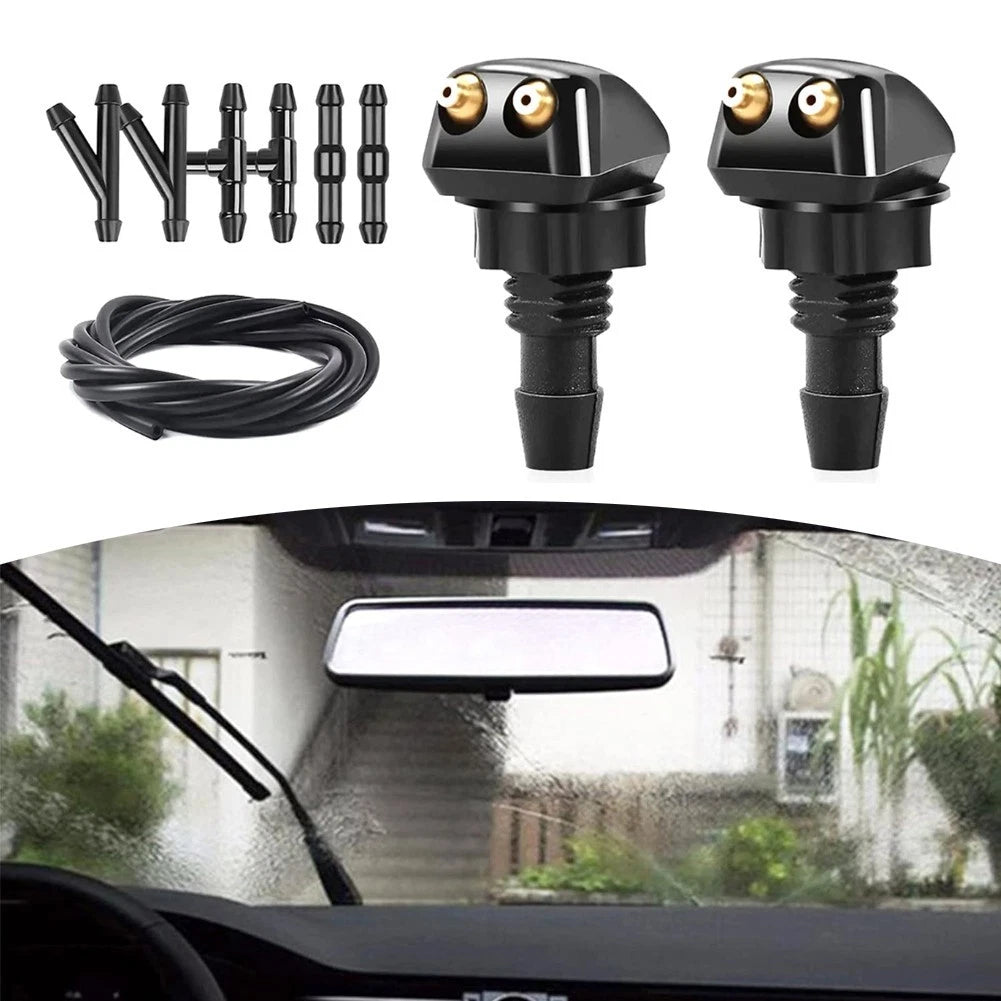 Dual Hole Windshield Washer System for