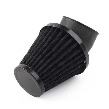48mm Air Intake Filter for Motorcycle (Rubber Bend, Stainless Steel Mesh)
