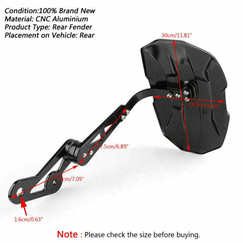 Rear Fender Cover Splash Guard Mudguard for Universal Motorcycle (T9)