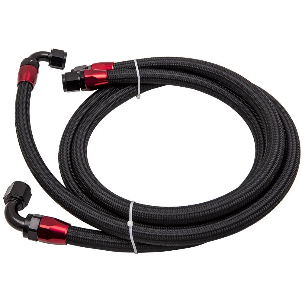 10 Row AN 10 Universal Engine Oil Cooler & Filter Adapter Kit - Black