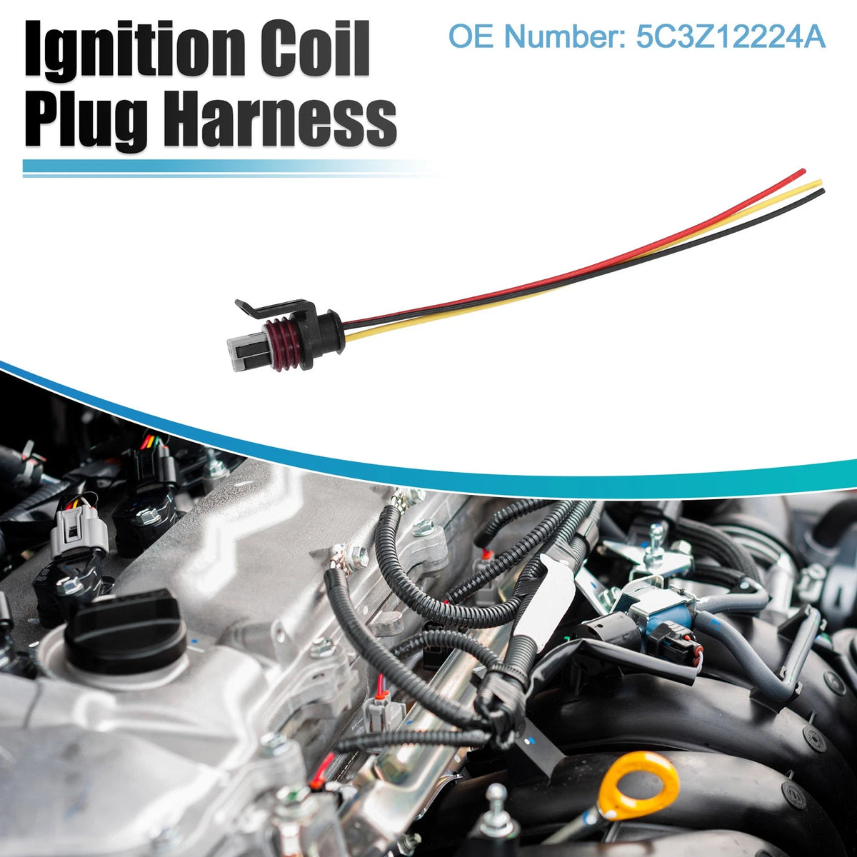 ICP EBP Sensor Pigtail Wire Repair Connector Harness for Ford F250 F350 (2005–2019)