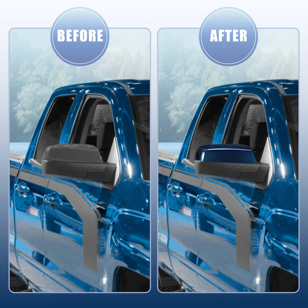 Side Mirror Covers OEM Blue Left Right for Chevy Silverado 1500 2500 3500 (2014–2019)
