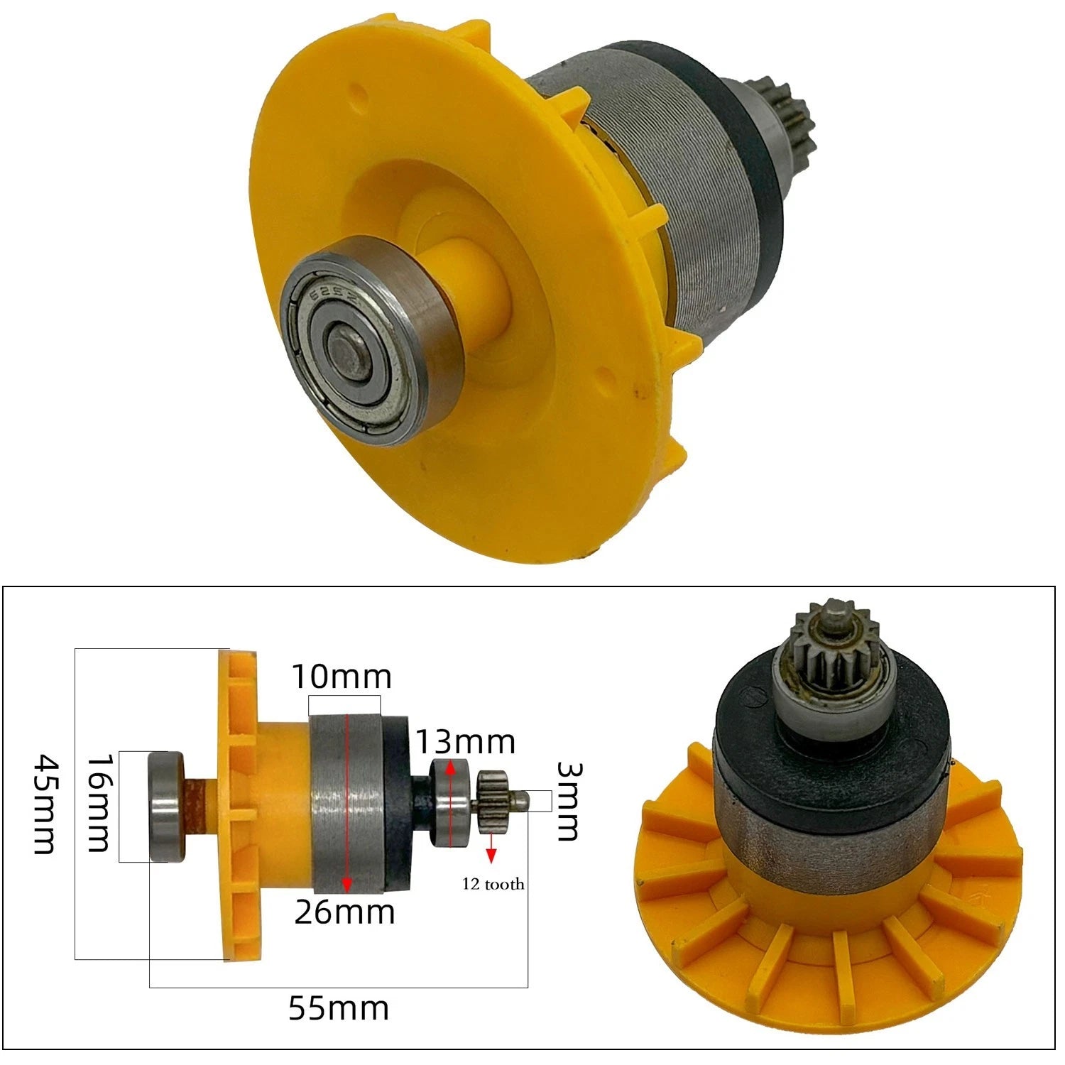 12 Tooth Rotor for 21V Brushless Drill Motor (Replacement Part)
