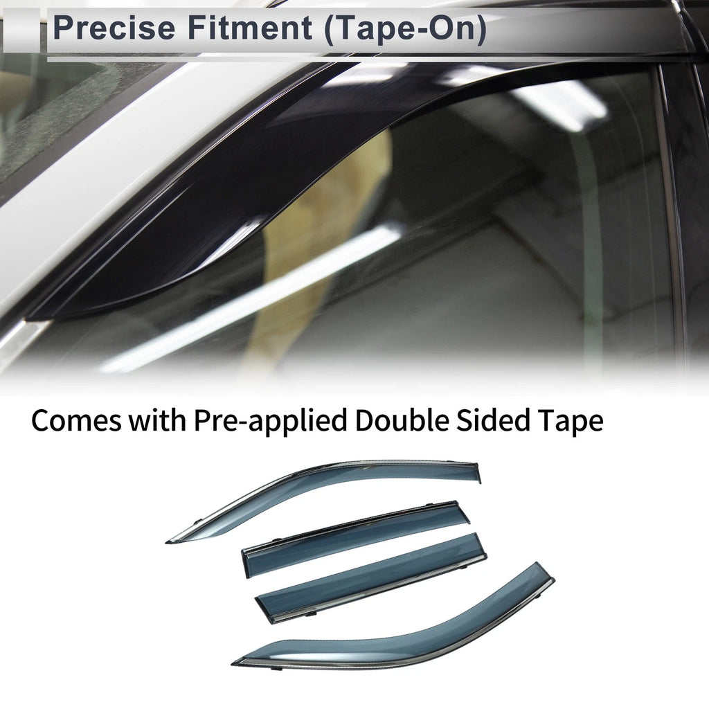 Window Deflectors Side Vent Visors Black 1 Set for Subaru Forester (2019–2024)