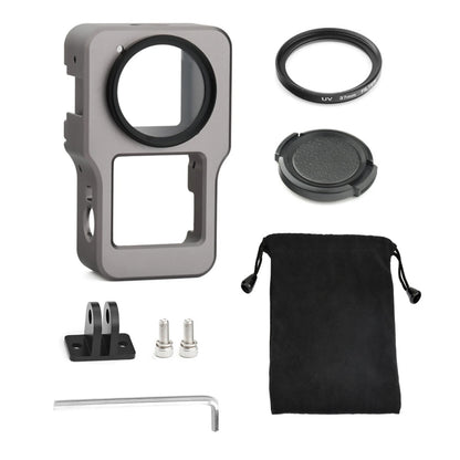 Camera Protective Frame Cover + UV Filter + Lens Cover + Adapter for DJI Action 2 (2021–2023)