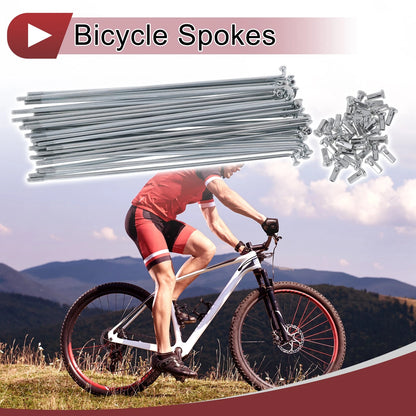 Bicycle Wheel Spokes Set 165mm 45 Steel Galvanized for 12G (36 Pack)