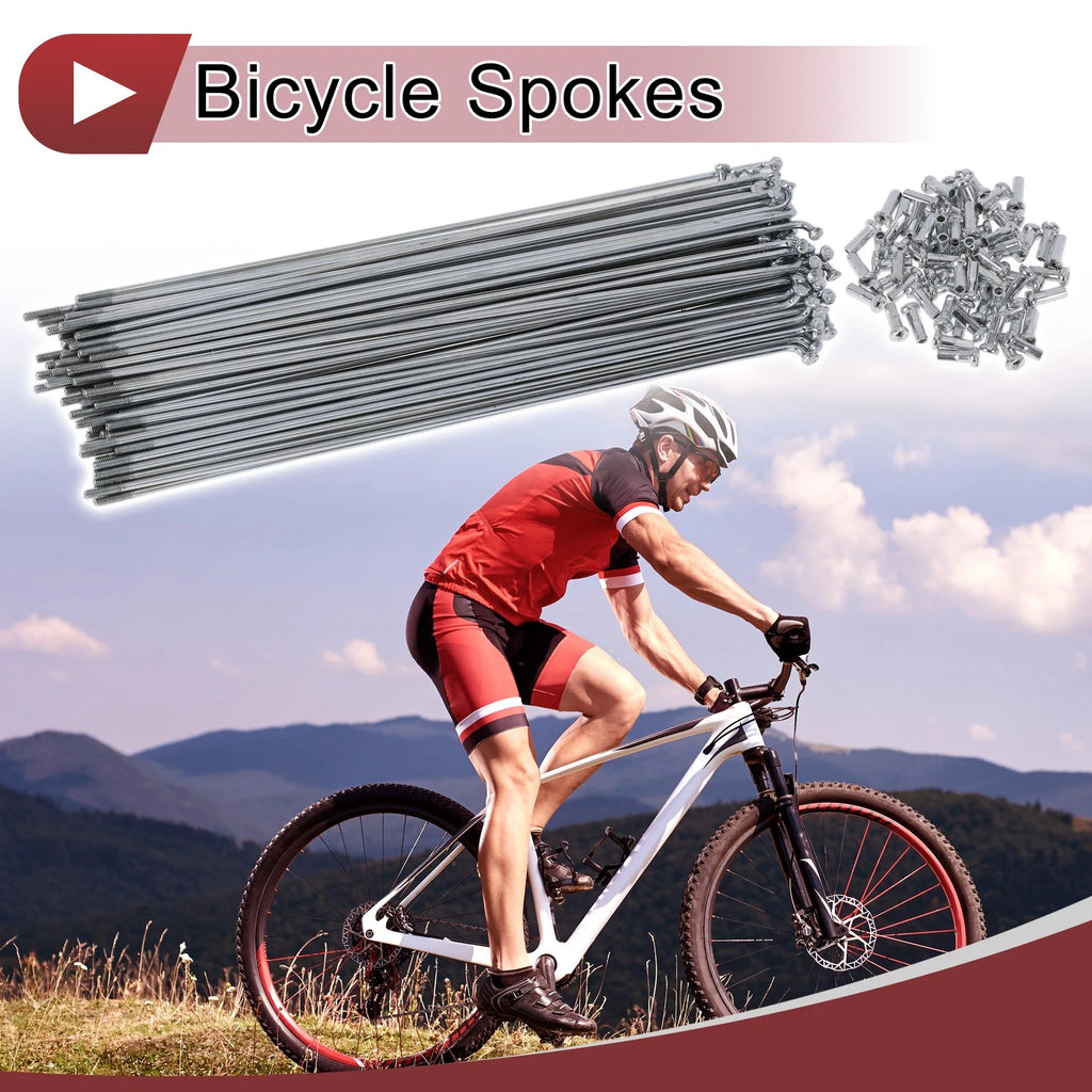 Bicycle Spokes 189mm Set for 14G Wheel Replacement (72 Pack)