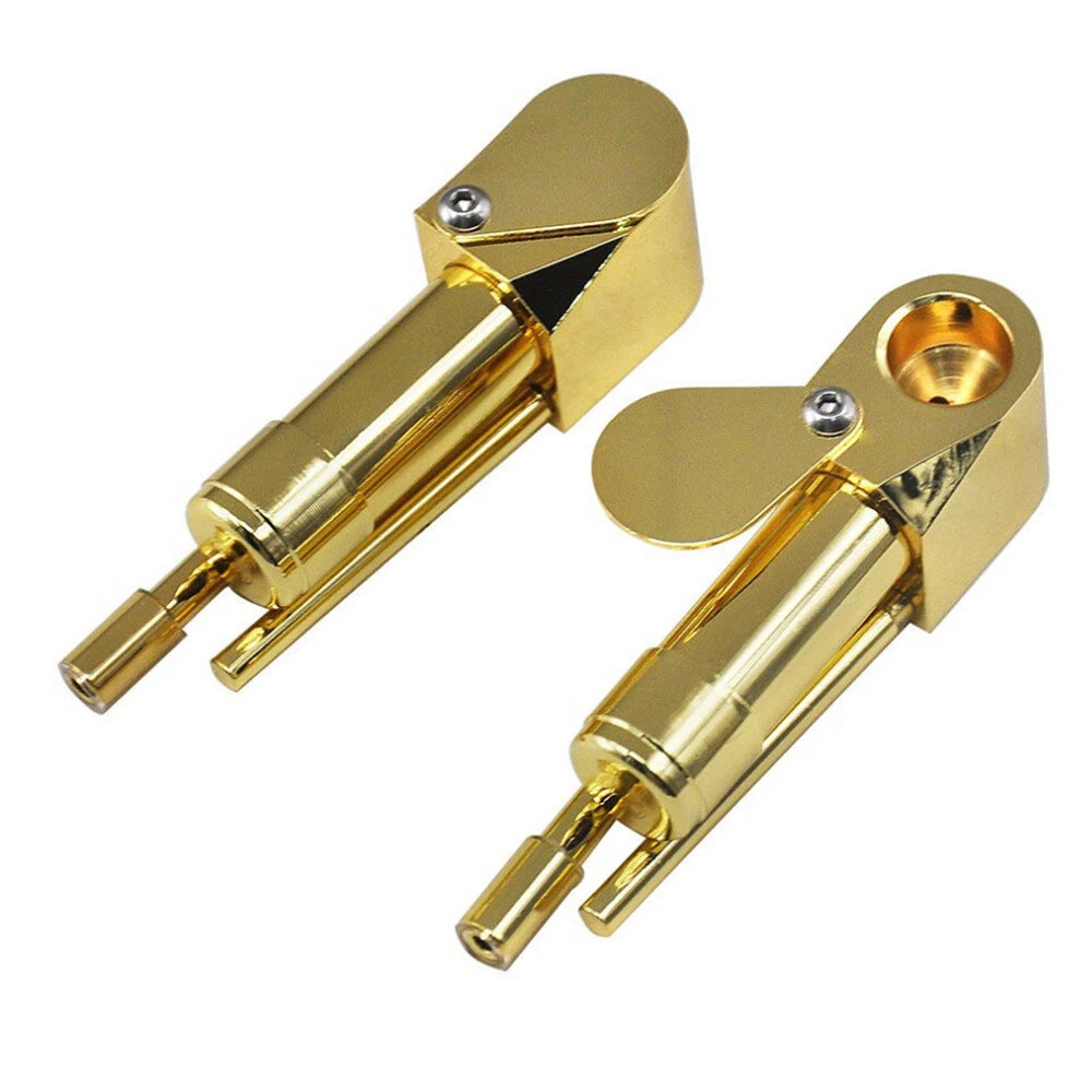 2Pcs Brass Smoke Pipe for Stash Storage with Lid Bowl