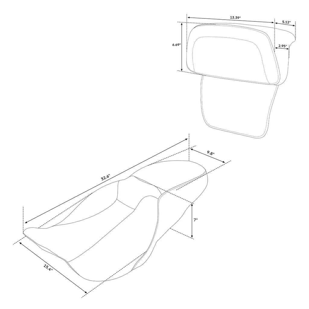 Backrest Pad for Harley Touring Road Glide (2014–2023)