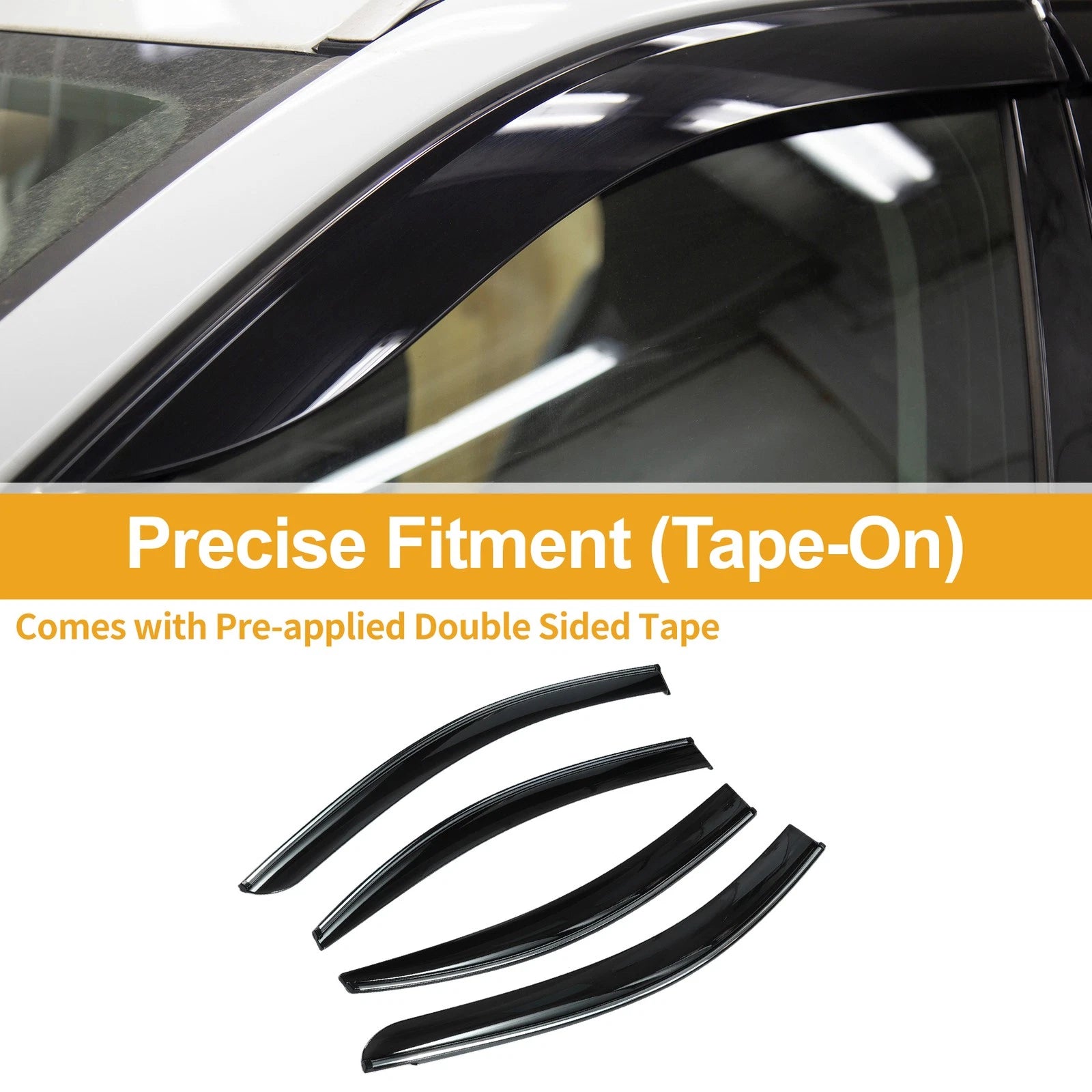 Window Deflectors Side Window Vent Visors 1 Set for Hyundai Accent (2006–2010)
