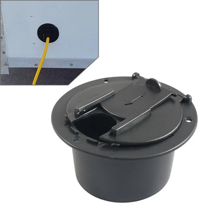 Round Electric Power Cord Cable Hatch Cover for RV Camper Trailer