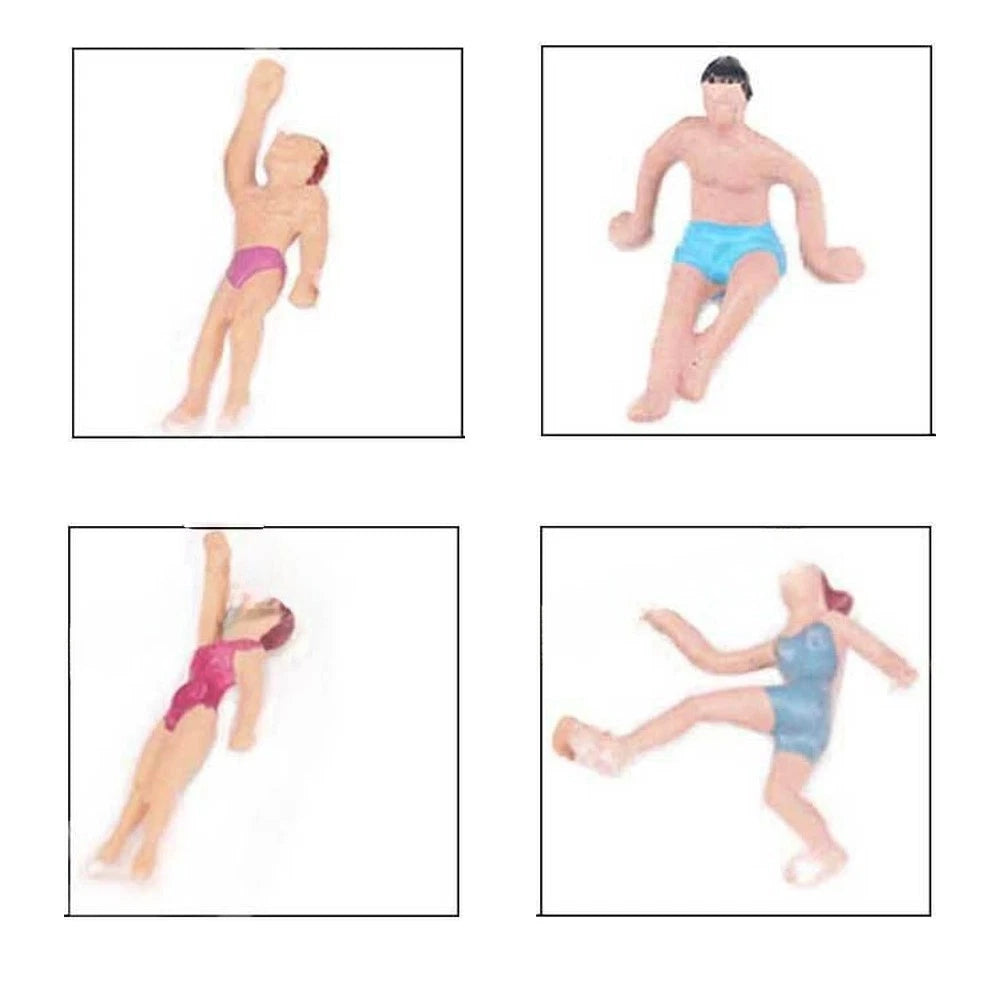 100Pcs Miniature Beachgoers for Model Scene and Craft Design