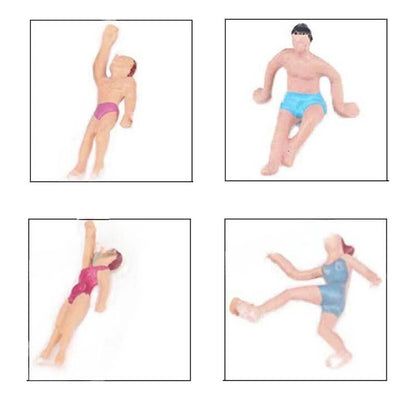 100Pcs Miniature Beachgoers for Model Scene and Craft Design