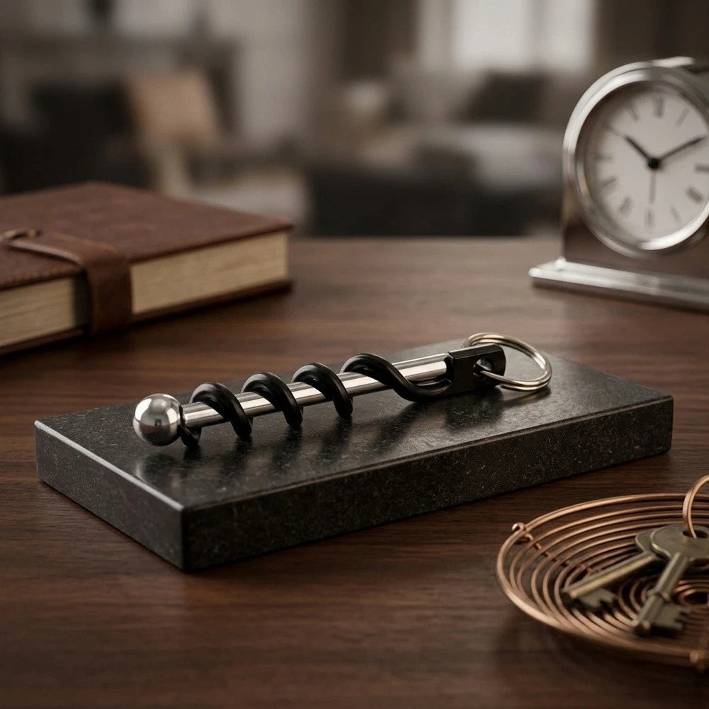 7.5cm Stainless Steel Keychain Corkscrew for Daily Use