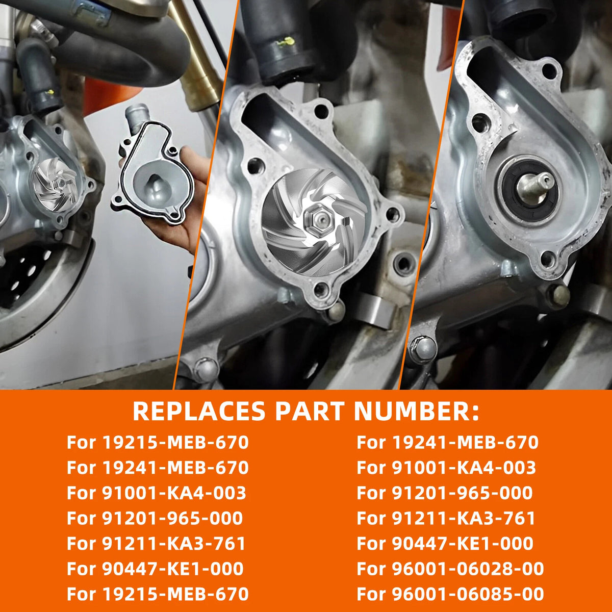 Water Pump Impeller Rebuild Kit for Honda CRF450R (2002–2008)