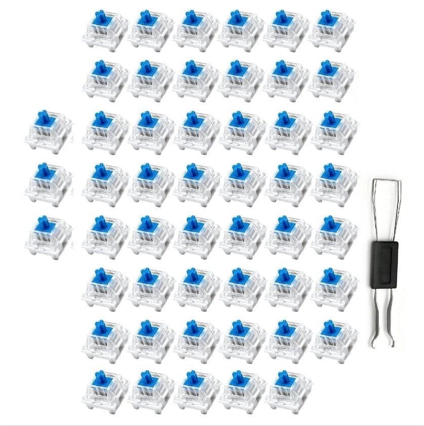 35PCS Set of 3Pin Tactile Clicky Keyboard Switches with Key Puller