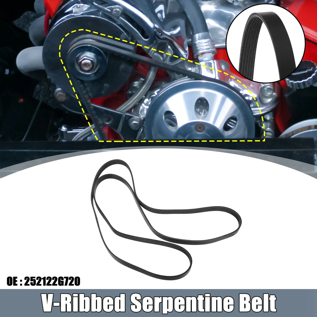 V-Ribbed Serpentine Drive Belt Replacement for Hyundai Sonata (2009–2012)