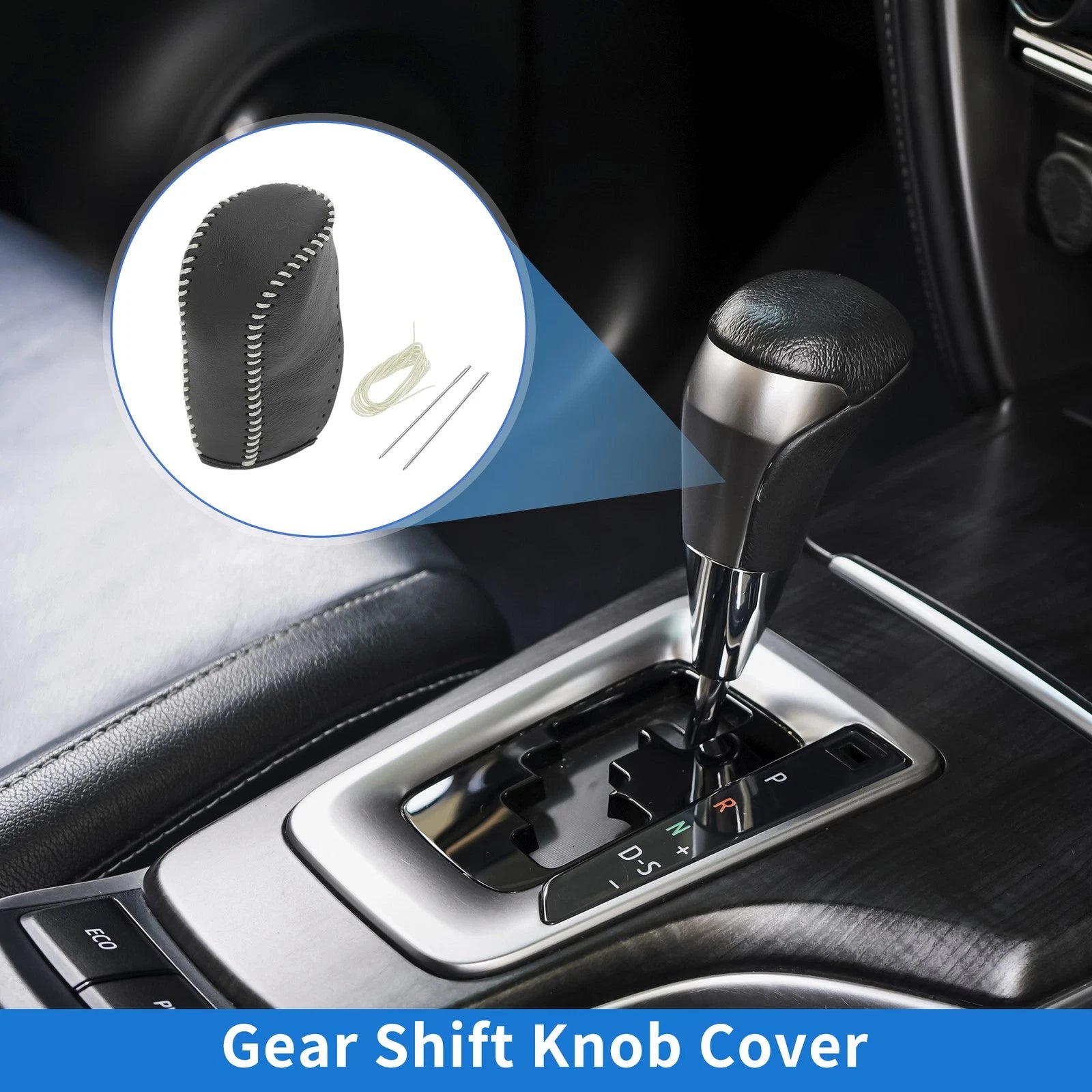 Gear Shift Knob Cover Replacement for Hyundai Tucson (2010–2013) Beige Black