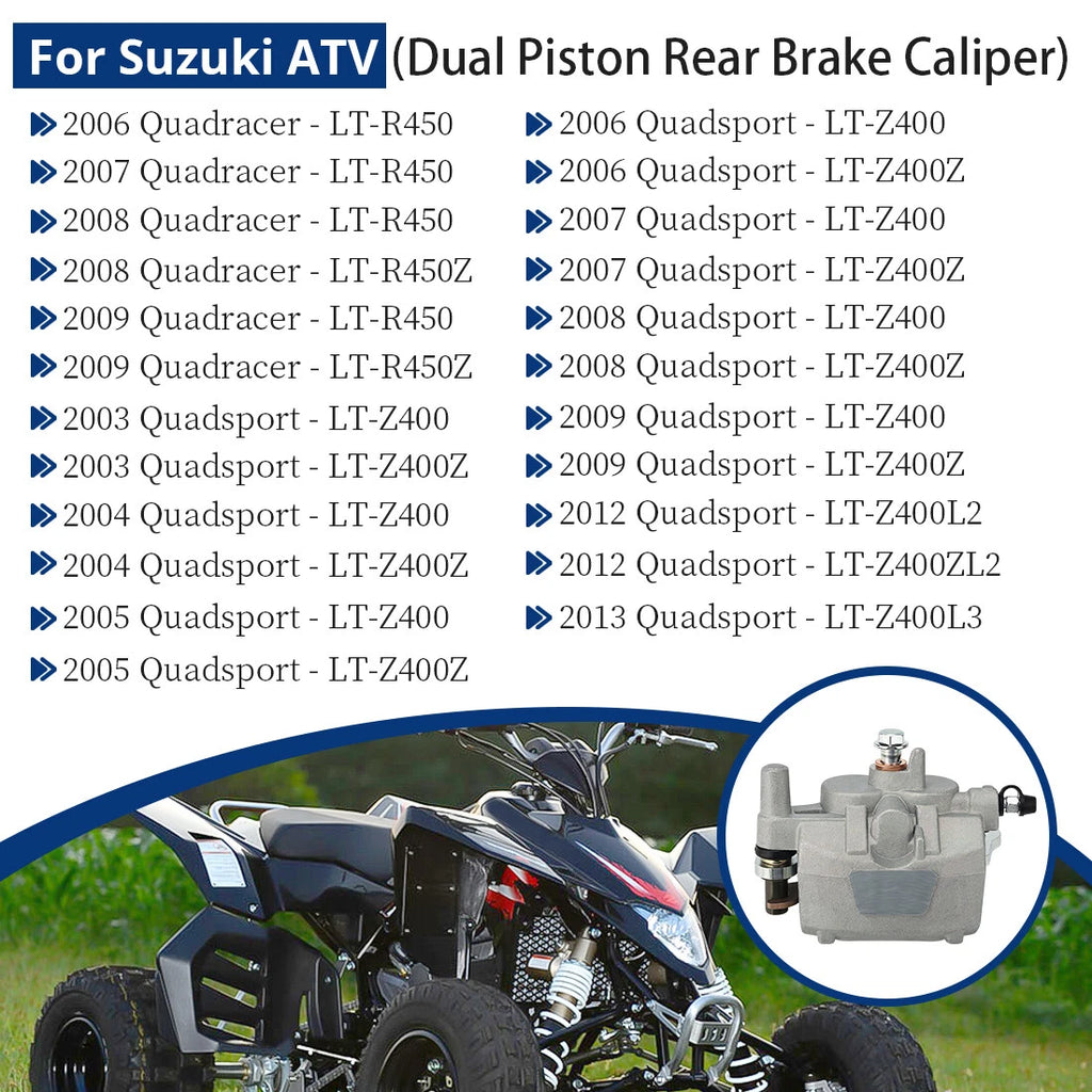 Dual Piston Rear Brake Caliper for Suzuki Quadracer 450 LTR450 (2006–2009)