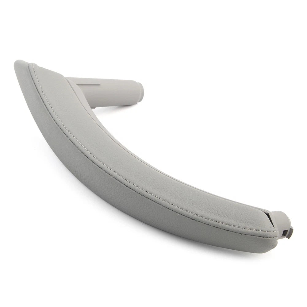 1Pcs Grey Door Trim Pull Handle Left Side Real Leather for BMW X5 X6 (2007–2013)