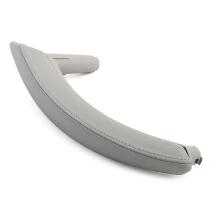 1Pcs Grey Door Trim Pull Handle Left Side Real Leather for BMW X5 X6 (2007–2013)