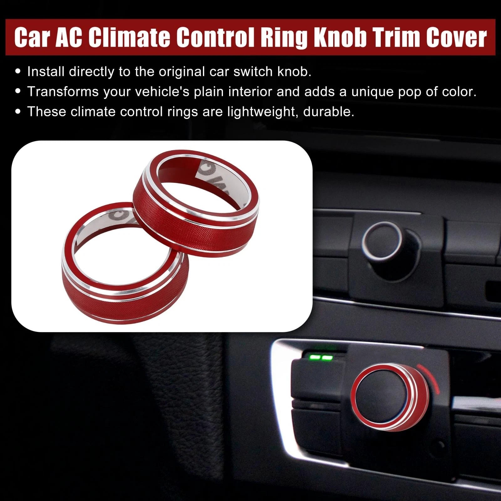AC Climate Control Ring Knob Trim Cover Replacement for Toyota RAV4 (2019–2021)