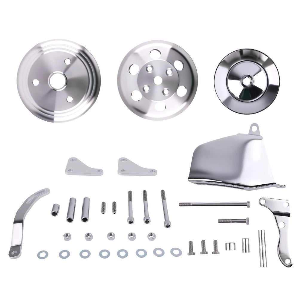 Water Pump Pulley Bracket Kit for Small Block Chevy (262–350)