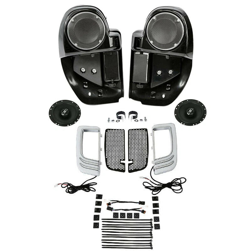 Lower Vented Fairing 6.5" Speakers Turn Signals for Harley Touring (2014–2024)