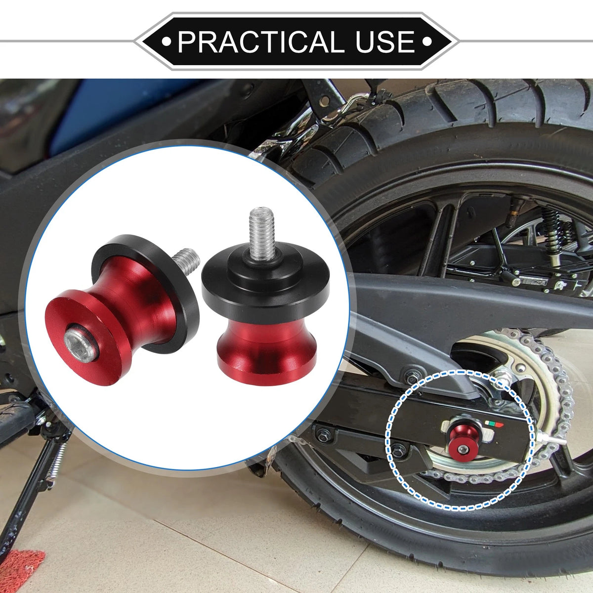 Swingarm Spools 6mm CNC Pair for Motorbike Stand Fitment (2000–2026)
