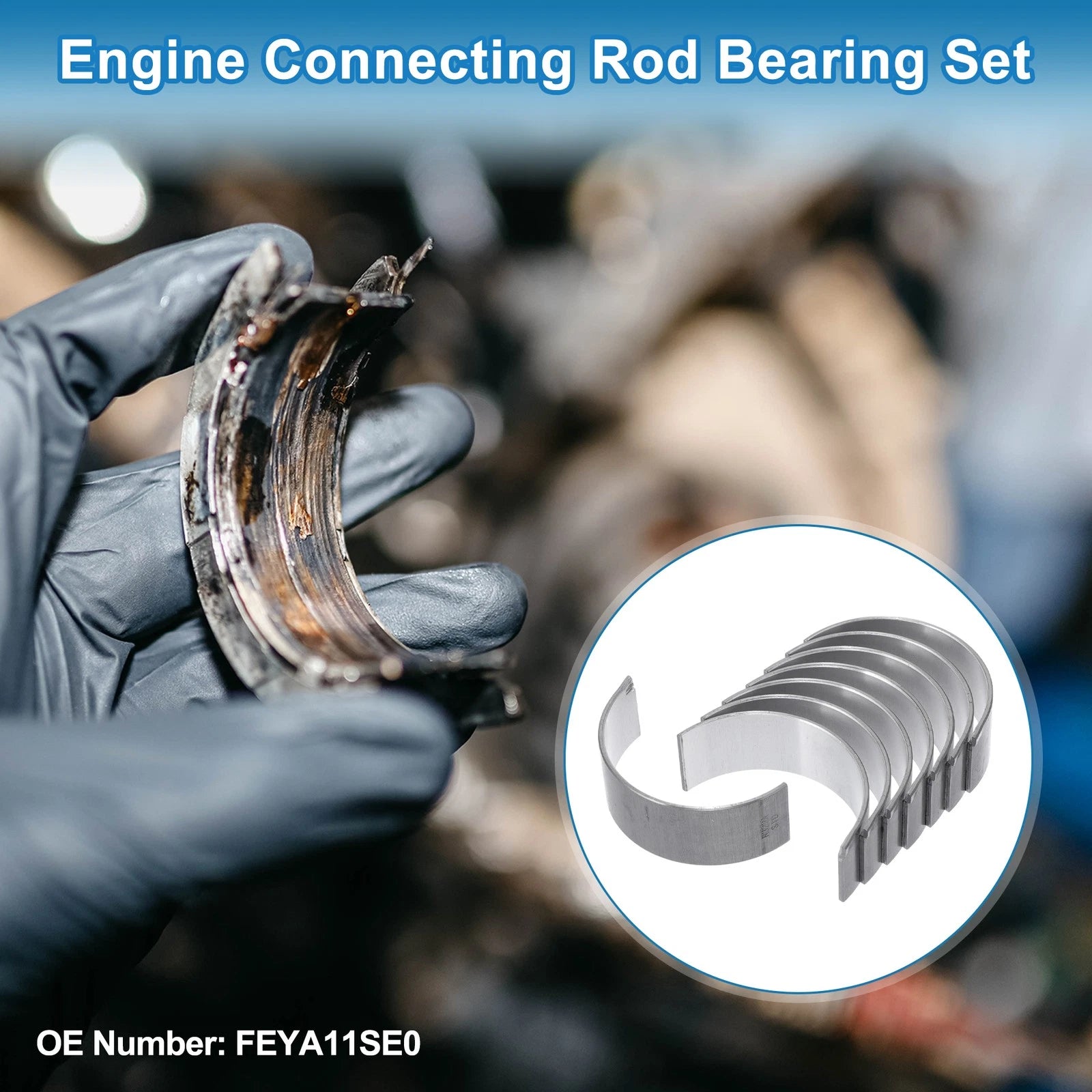 Rod Bearing Set Replacement for Mazda BT-50 8 Piece (2006–2011)