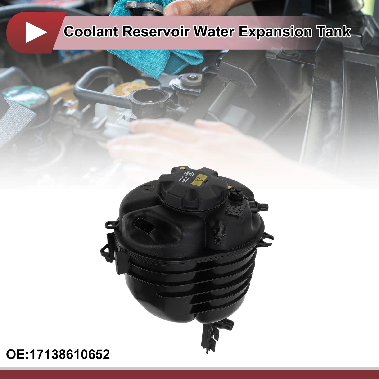 Coolant Expansion Tank with Cap Replacement for BMW 330i (2017–2019)