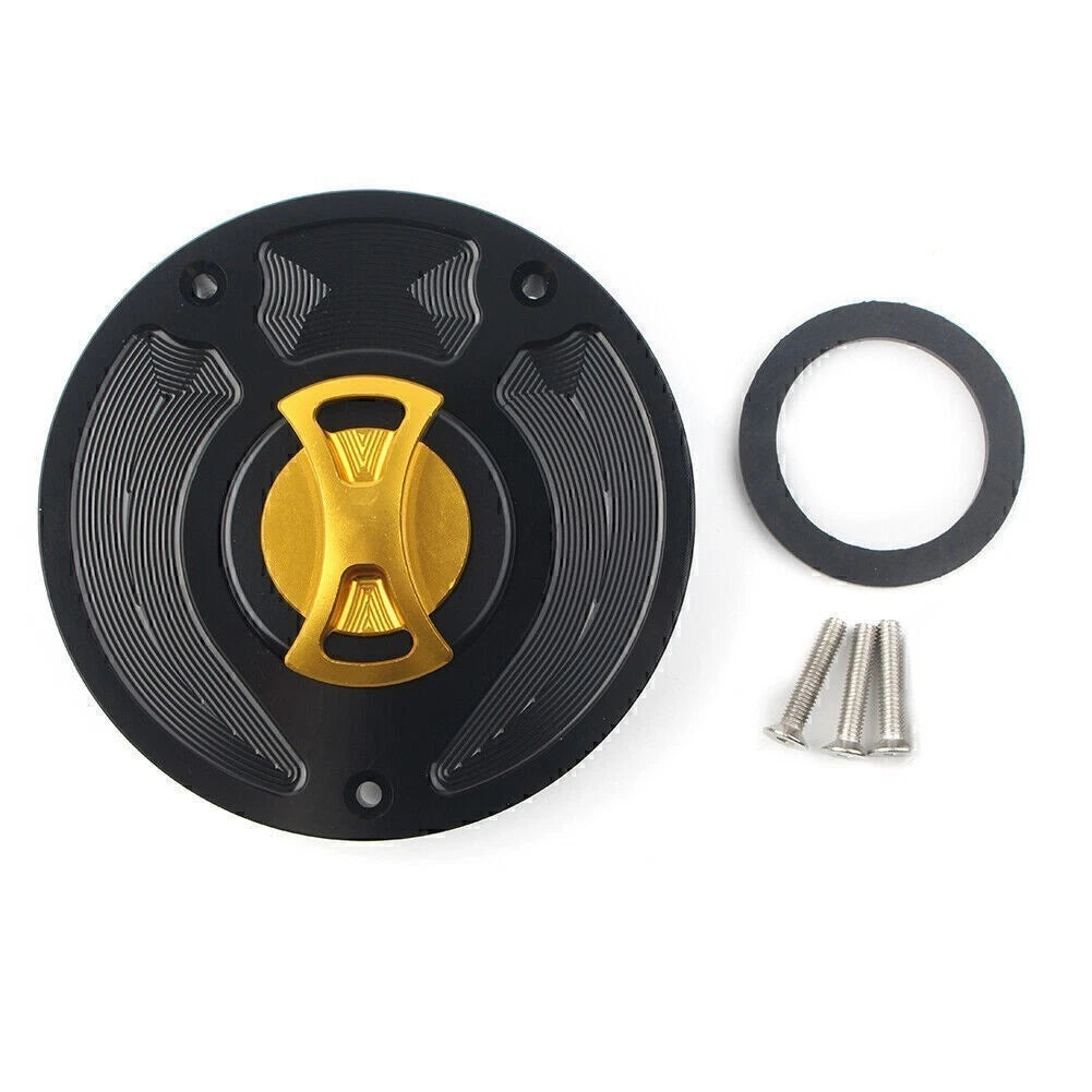 Keyless Gas Fuel Tank Cap Cover for Honda CBR1000RR Fireblade (2000–2019) - Yellow
