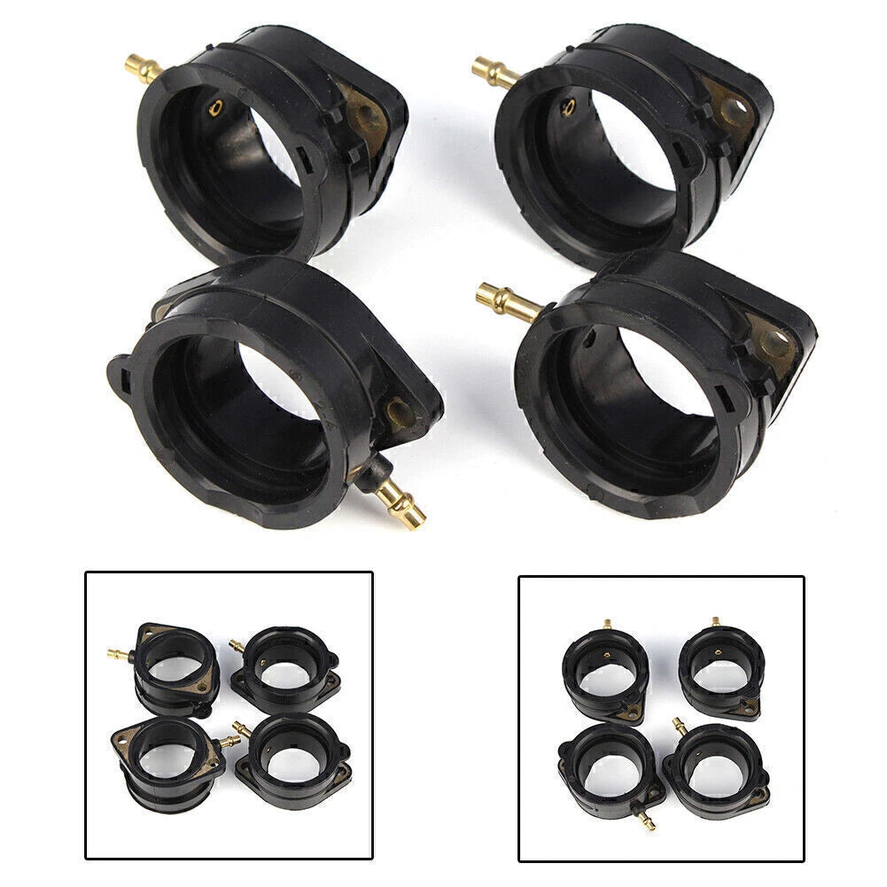 4pcs Boot Intake Interface Carburetor for Kawasaki ZX1100D ZX-11 Ninja (1993–2001)