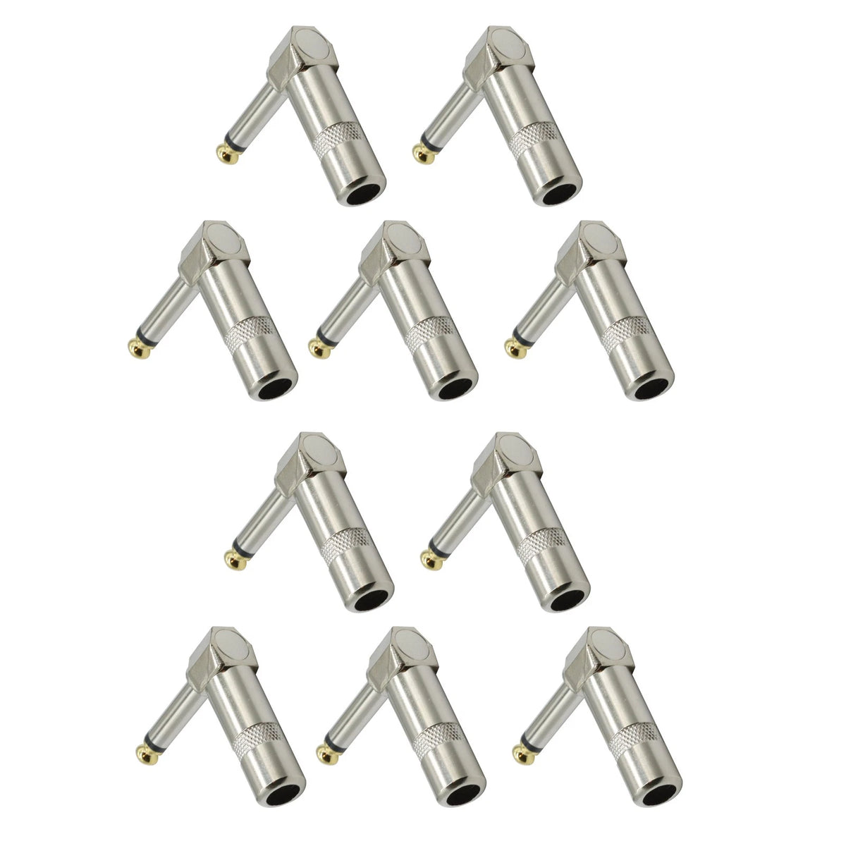 10PCS Right Angle Mono Phone Plug for Recording and Performances