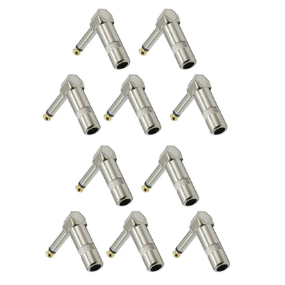 10PCS Right Angle Mono Phone Plug for Recording and Performances