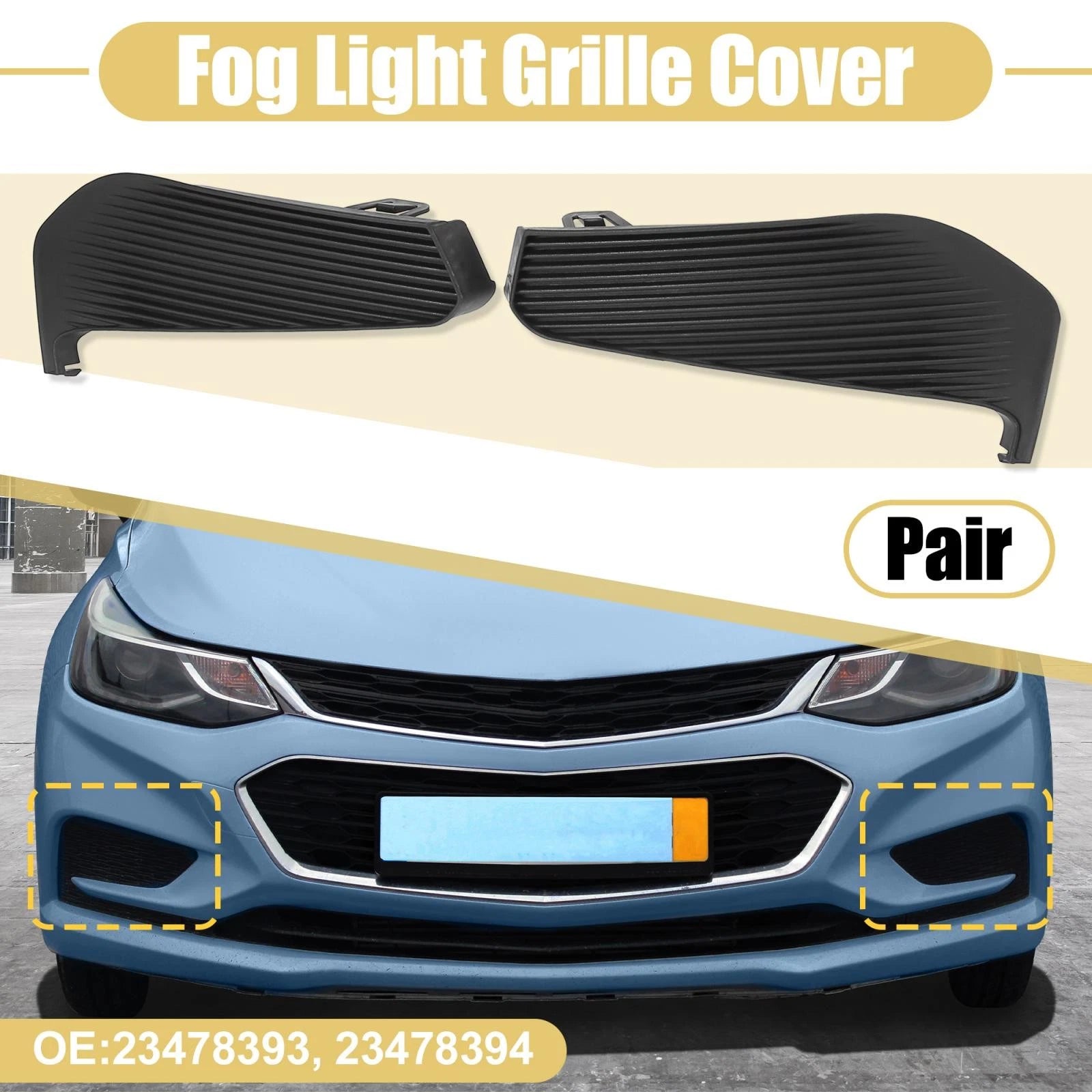 Fog Light Cover Kit Left Right for Chevrolet Malibu (2016–2018)