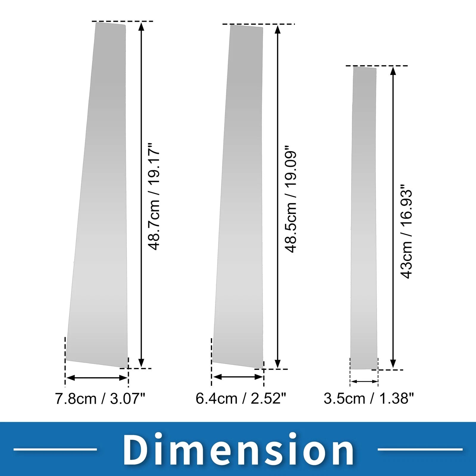 Door Pillar Window Trim Set for Mitsubishi Pajero (2009–2015) Silver