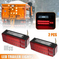 2pcs LED Trailer Lights Left Right Turn Signal for 12V 36V Red Amber (N/A)