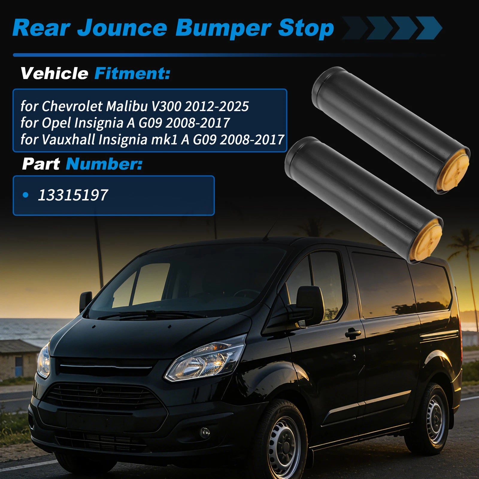 Suspension Bump Stop Set for Chevrolet Malibu V300 (2012–2025)