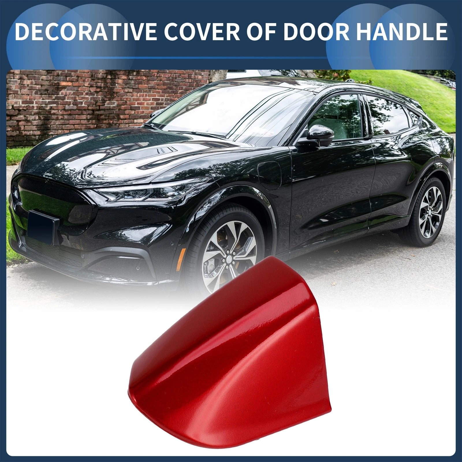 Door Handle Cover Front Left Replacement for Ford Mustang (2015–2020) ABS